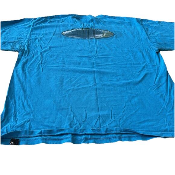 VTG Oakley T-Shirt Mens EYE Design Graphic 90s Blue Geo Design Skater Surfer XL - Picture 9 of 14